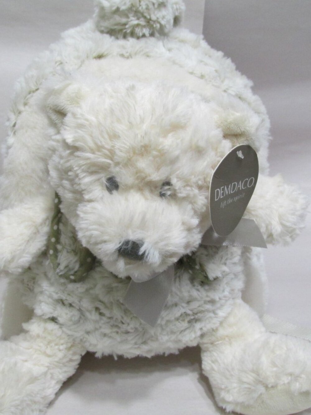 P2950-NWT Demdaco Super Fluffy Soft Removeable Bear and Backpack